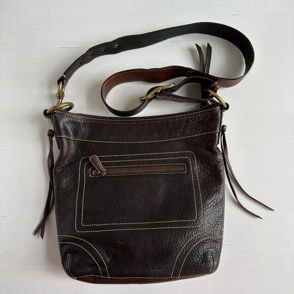 Coach Chelsea Laced Med Duffle Bag Brown Pebble Leather: Vintage 2006 Coach - Picture 2 of 12